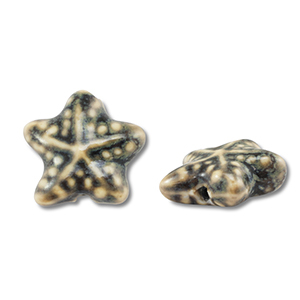 Beads ceramic starfish Light Brown