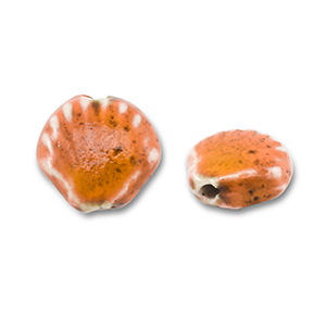 Beads ceramic shell Orange