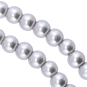 Glass pearls 8mm Grey