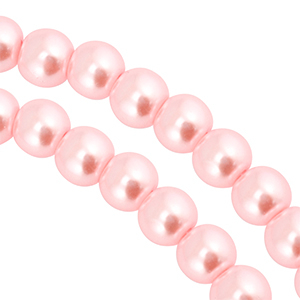 Glass pearls 8mm Pink