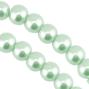 Glass pearls 6mm Pastel Mint Green