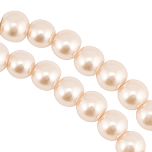 Glass pearls 4mm Light Beige