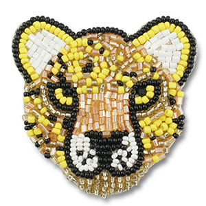 Brooches Leopard Yellow-Black-White