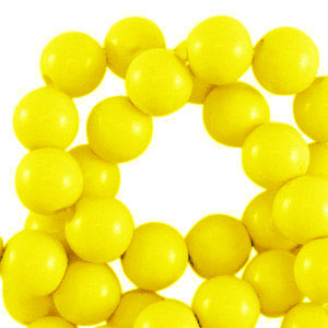6 mm acrylic beads shiny Yellow