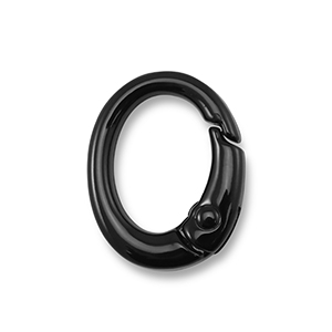 Colourful jewellery findings key chain oval Black