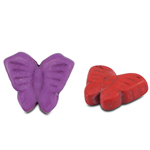 Beads Ceramic butterfly Multicolour