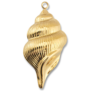 Stainless steel charms whelk Gold