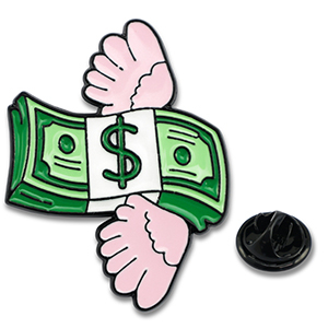 Pins flying money Green-Pink-White