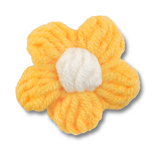 Crochet flower Yellow-Off White