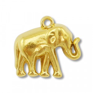 Stainless steel charms elephant Gold