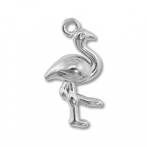 Stainless steel charms flamingo Silver