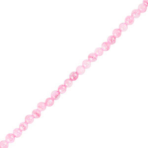 Shell beads round Pink