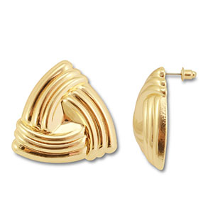 Trendy earrings triangle Gold