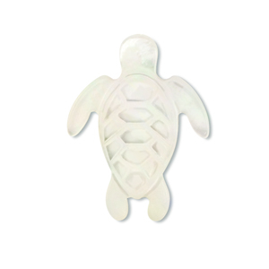 Shell beads turtle White (natural colour)