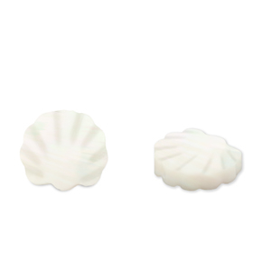 Shell beads scallop White (natural colour)