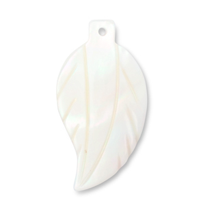 Shell pendants leaf White (natural colour)
