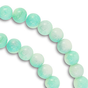 8 mm glass beads Mint Turquoise