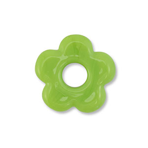 Glass beads flower Green