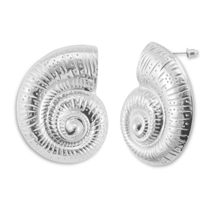Trendy earrings shell Silver