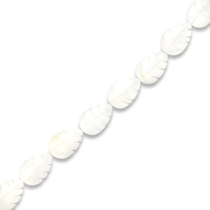 Shell beads leaf Off white