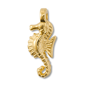 DQ European metal charms seahorse Gold (Nickelfree)
