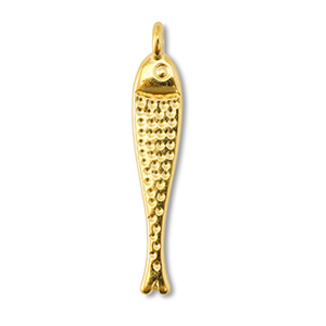 DQ European metal charms fish Gold (Nickelfree)