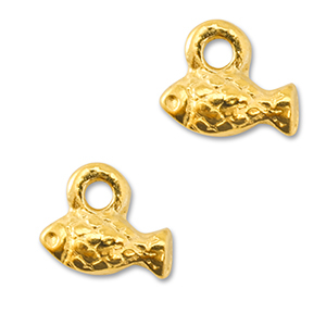 DQ European metal charms fish Gold (Nickelfree)