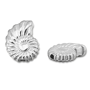 DQ European metal beads shell Antique Silver (Nickelfree)