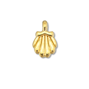 DQ European metal charms shell Gold (Nickelfree)