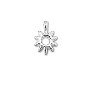 DQ European metal charms sun Antique Silver (Nickelfree)