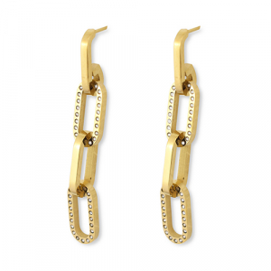 Stainless steel earrings chain Gold