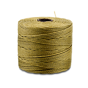 Nylon S-Lon cord 0.5mm Olive Green Gold