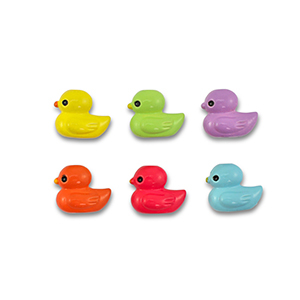 Metal beads enamel duck Multicolour