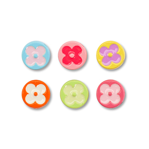 Metal beads enamel round Multicolour