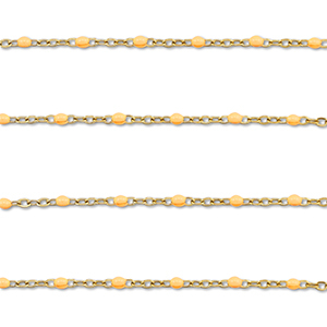 Stainless steel findings belcher chain 1mm Gold-Peach Orange