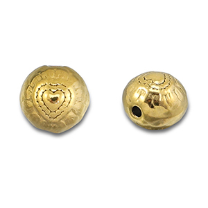 Stainless steel beads round Gold