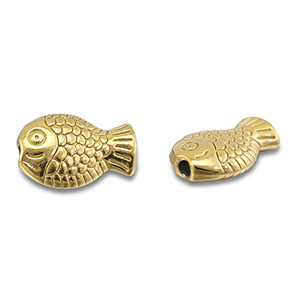 Stainless steel beads fish Gold