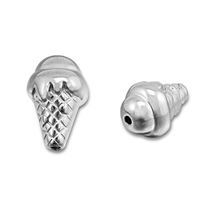 Stainless steel beads ice lolly Silver