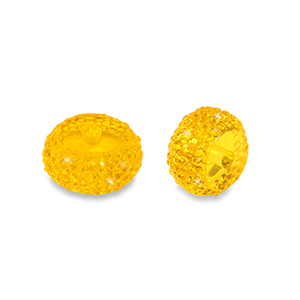 Resin beads rondelle 10mm Orange