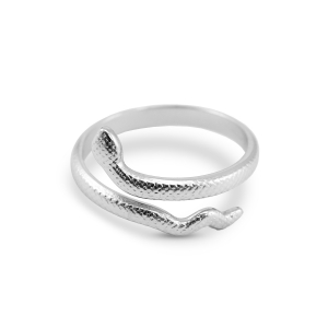 Stainless steel rings snake Silver