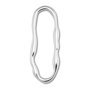 Stainless steel findings connector oval Silver