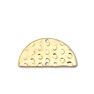 Stainless steel charms / connector semicircle Gold