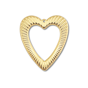 Stainless steel charms heart Gold