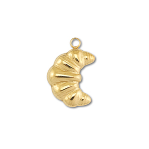 Stainless steel charms croissant Gold