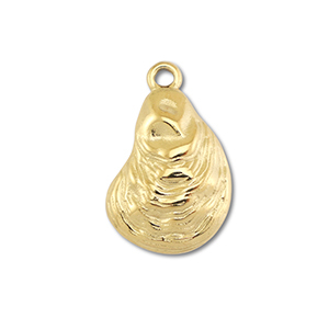 Stainless steel charms shell Gold