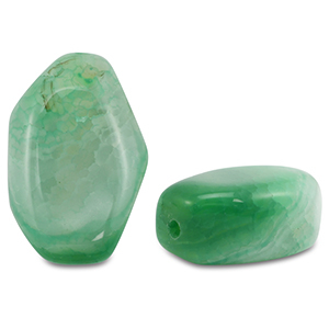 Natural stone beads Chalcedony and Quartz irregular Green