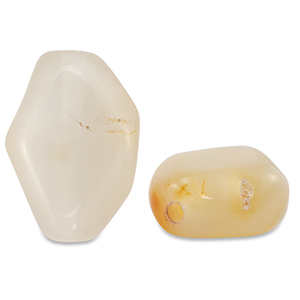 Natural stone beads Agate irregular Beige