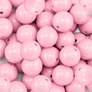 14 mm DQ acrylic beads Light Pink