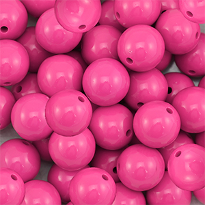14 mm DQ acrylic beads Magenta Pink