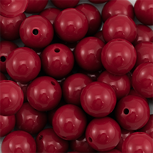 14 mm DQ acrylic beads Wine Red